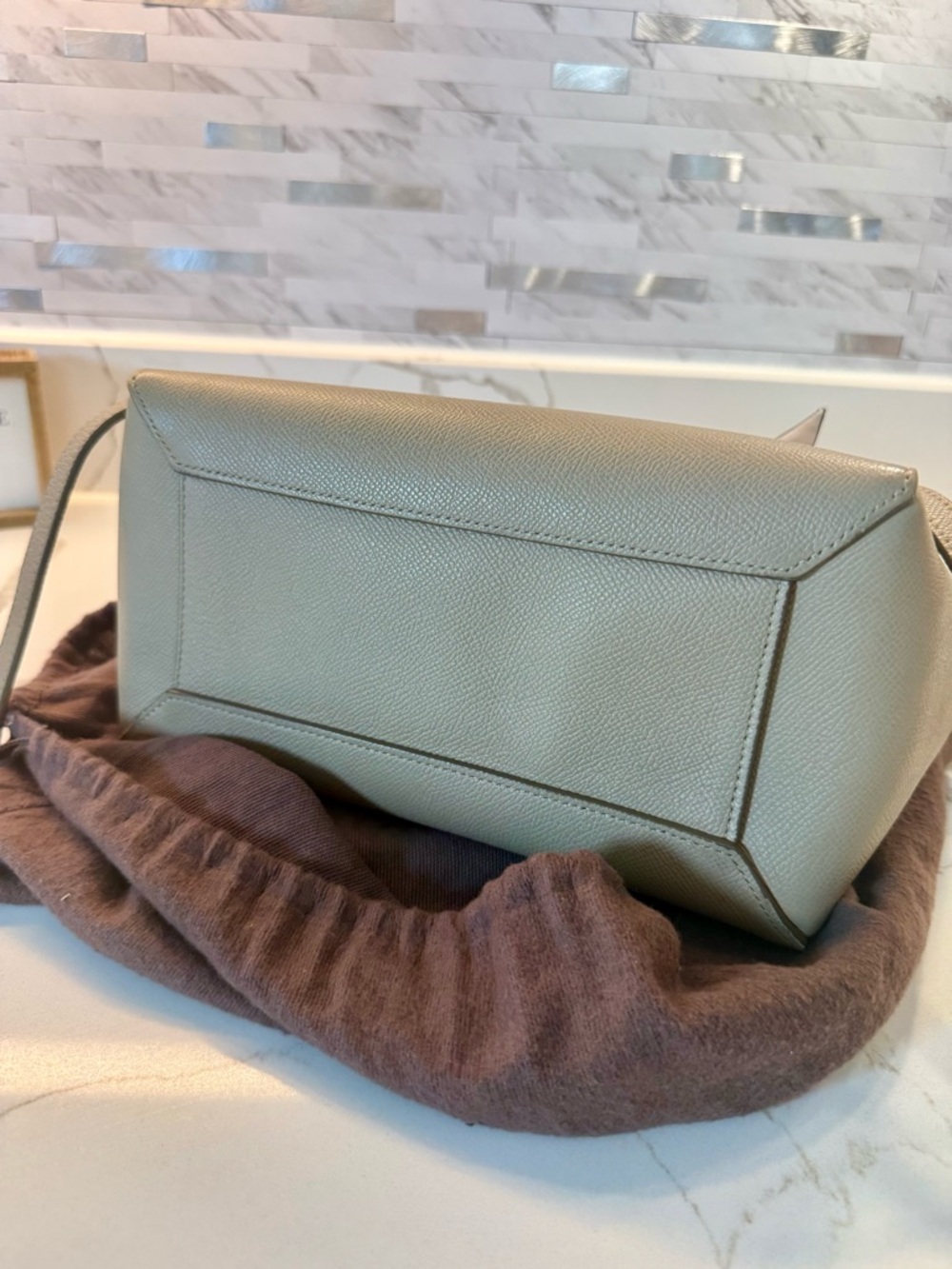 Celine Mini Belt Bag – Taupe Grey Grained Calfskin - Picture 15 of 16